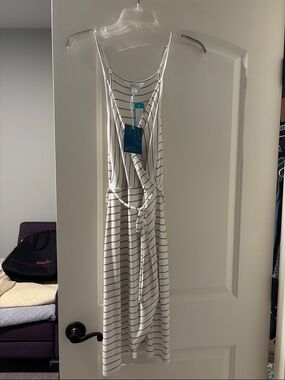 Market & Spruce White Striped Mini Dress